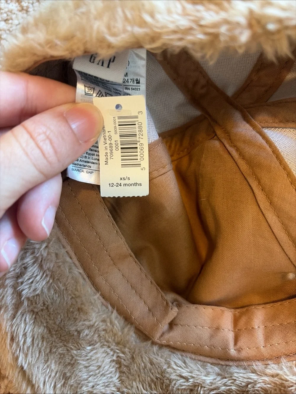 Baby Gap Fuzzy Bear Winter Cap NWT Sz 18-24months